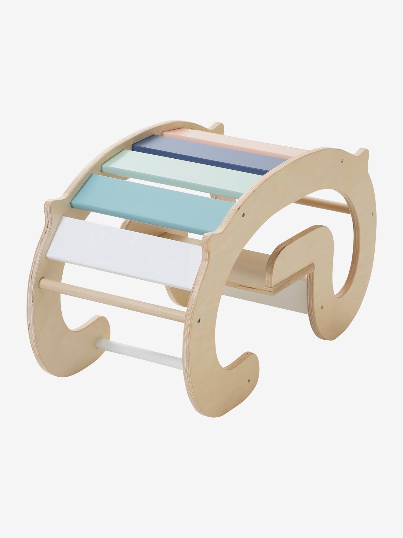 Bascule d'intérieur en bois FSC beige moyen uni avec décor