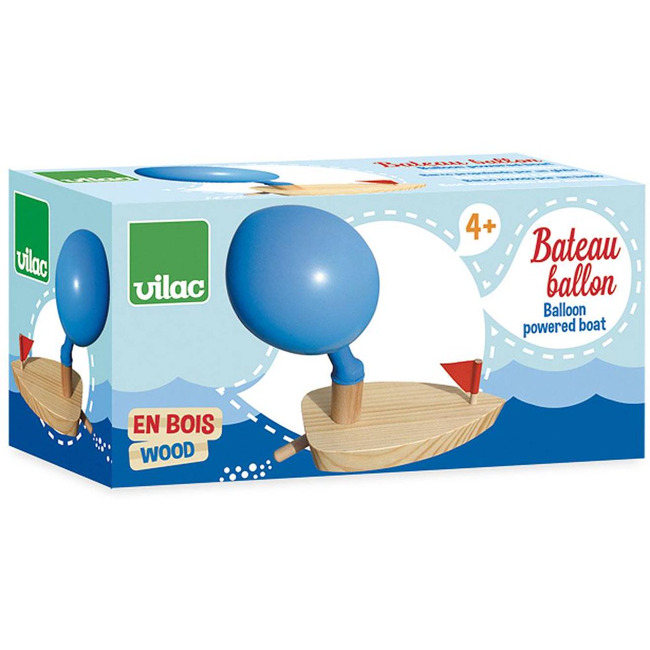 Bateau ballon bleu