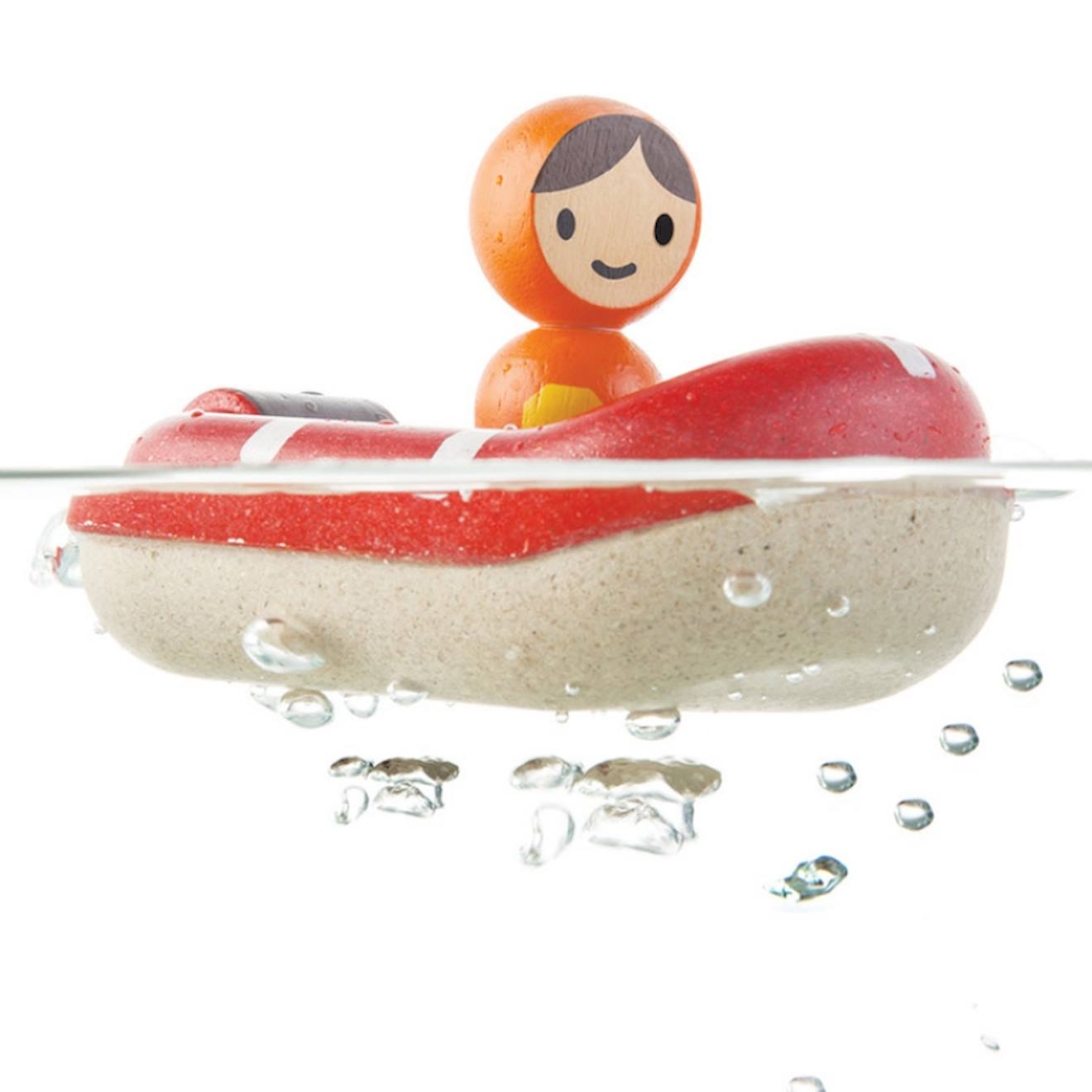 Bateau de sauvetage pour le bain rouge