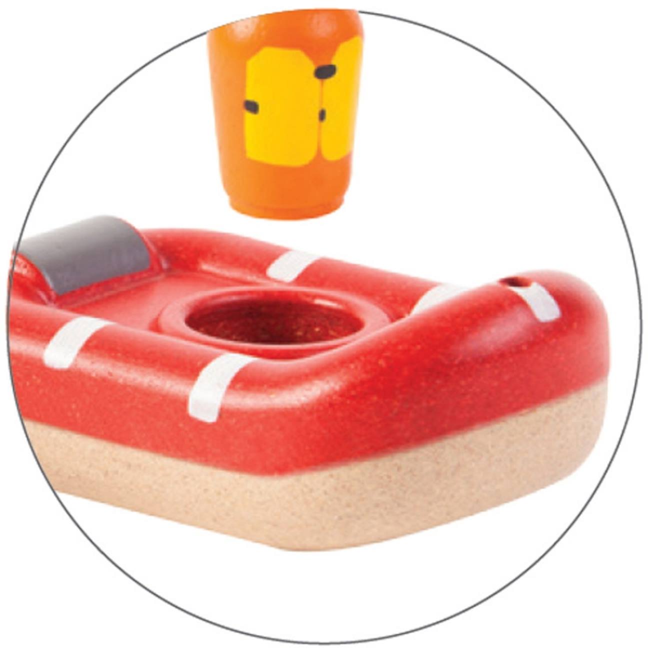 Bateau de sauvetage pour le bain rouge