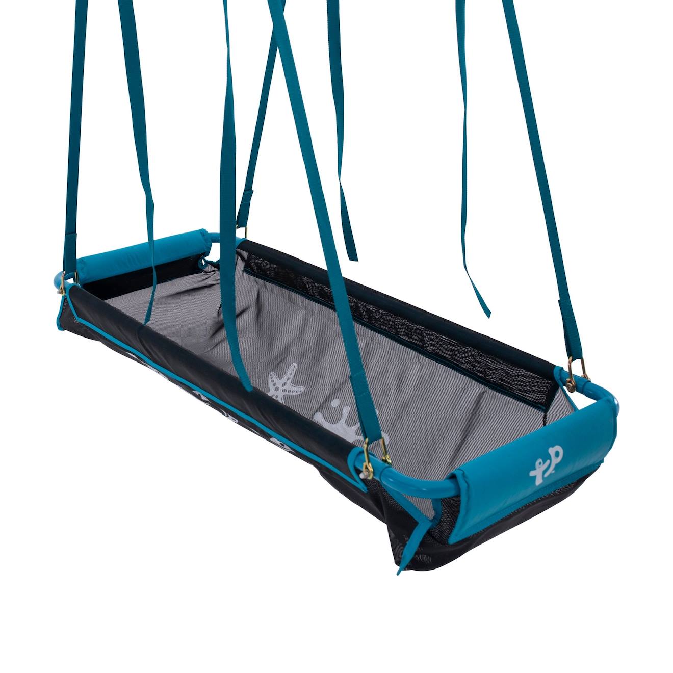 Bateau pirate sans fixation pour portique métal bleu - noir