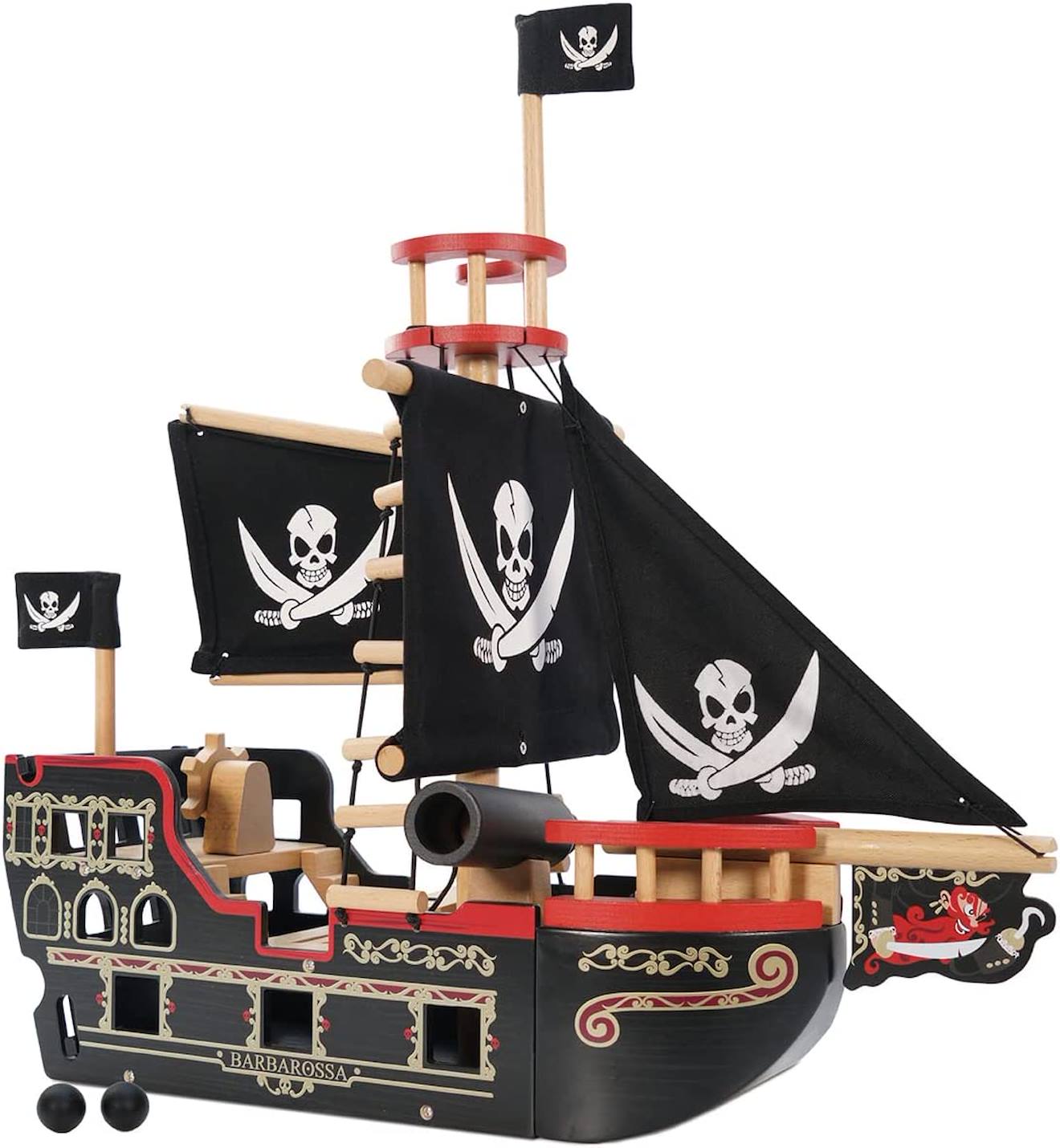 Bateau pirates barberousse noir