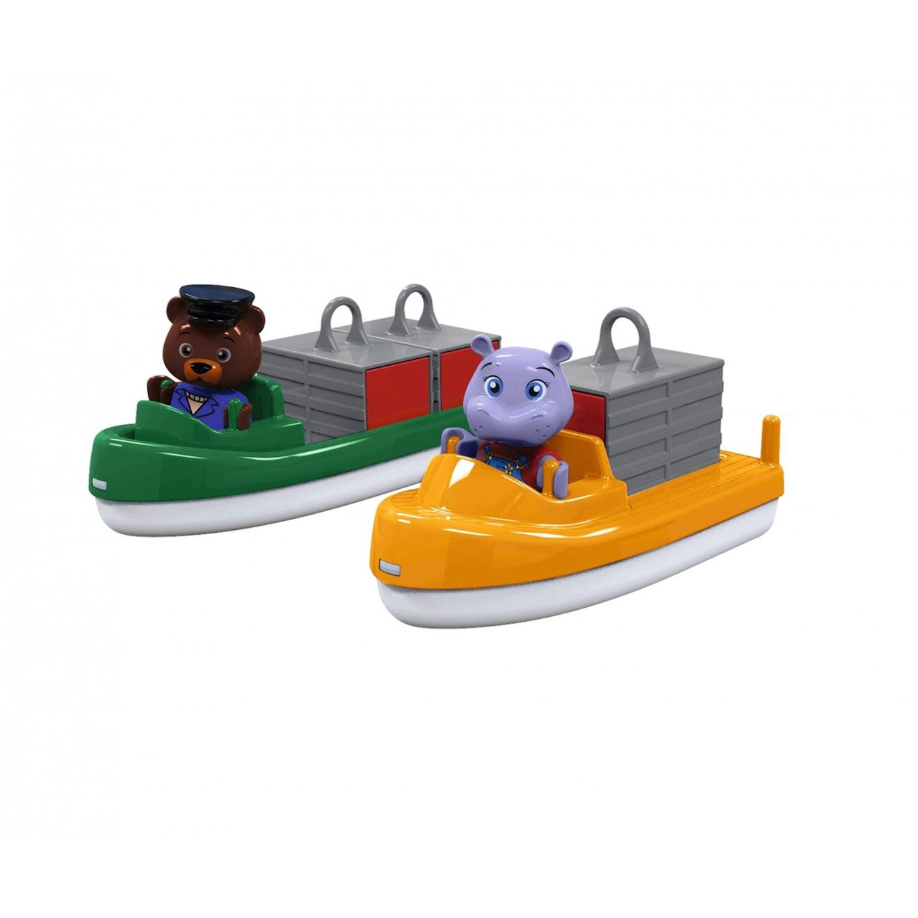 Bateau porte-conteneurs et de transport multicolore