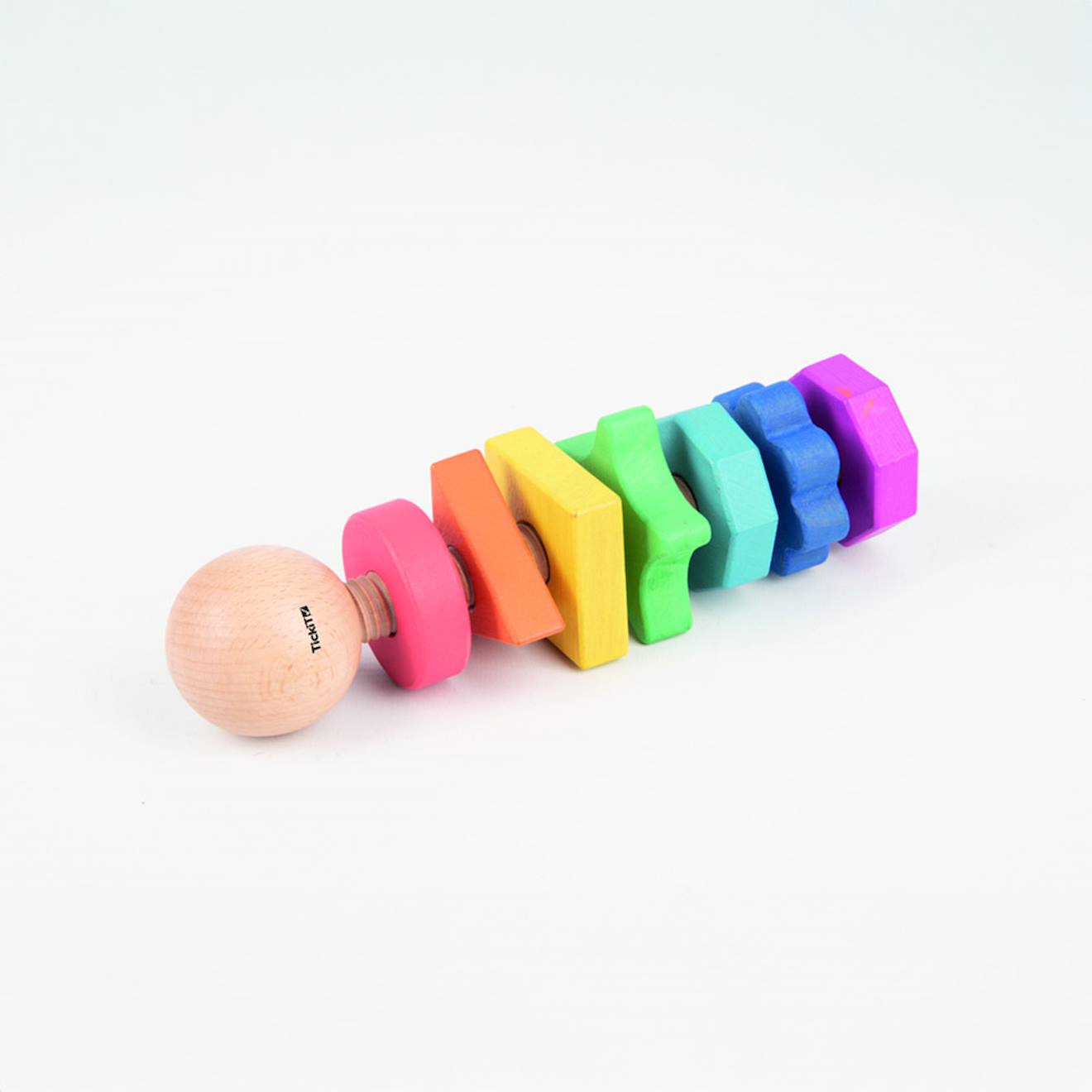 Bâton à visser et ses 7 écrous multicolore