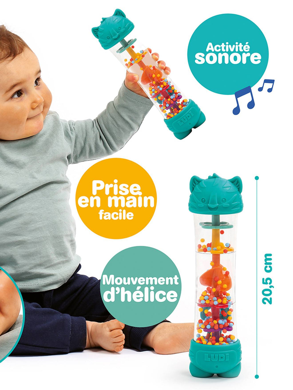 Baton de pluie multicolore