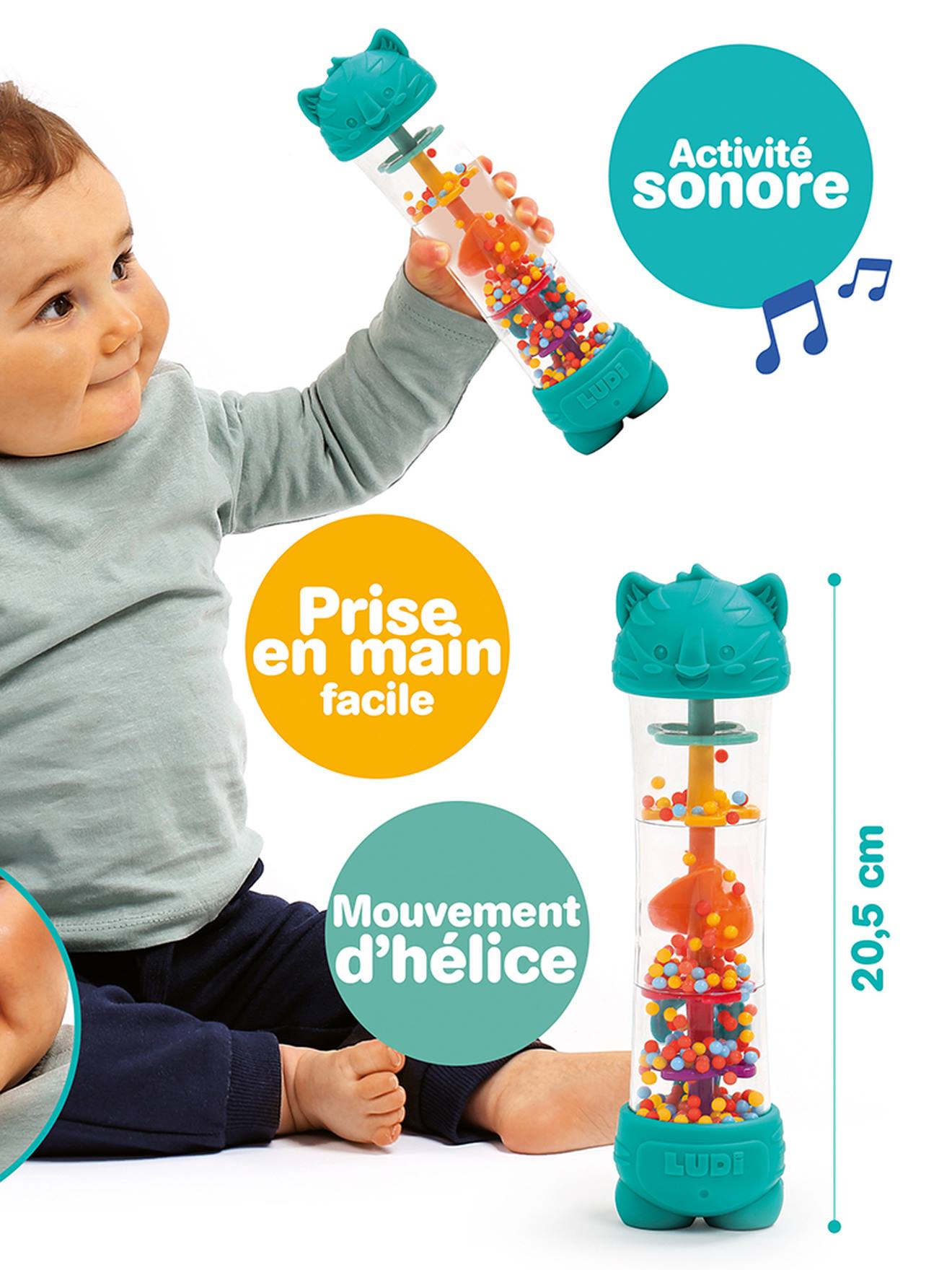 Baton de pluie multicolore