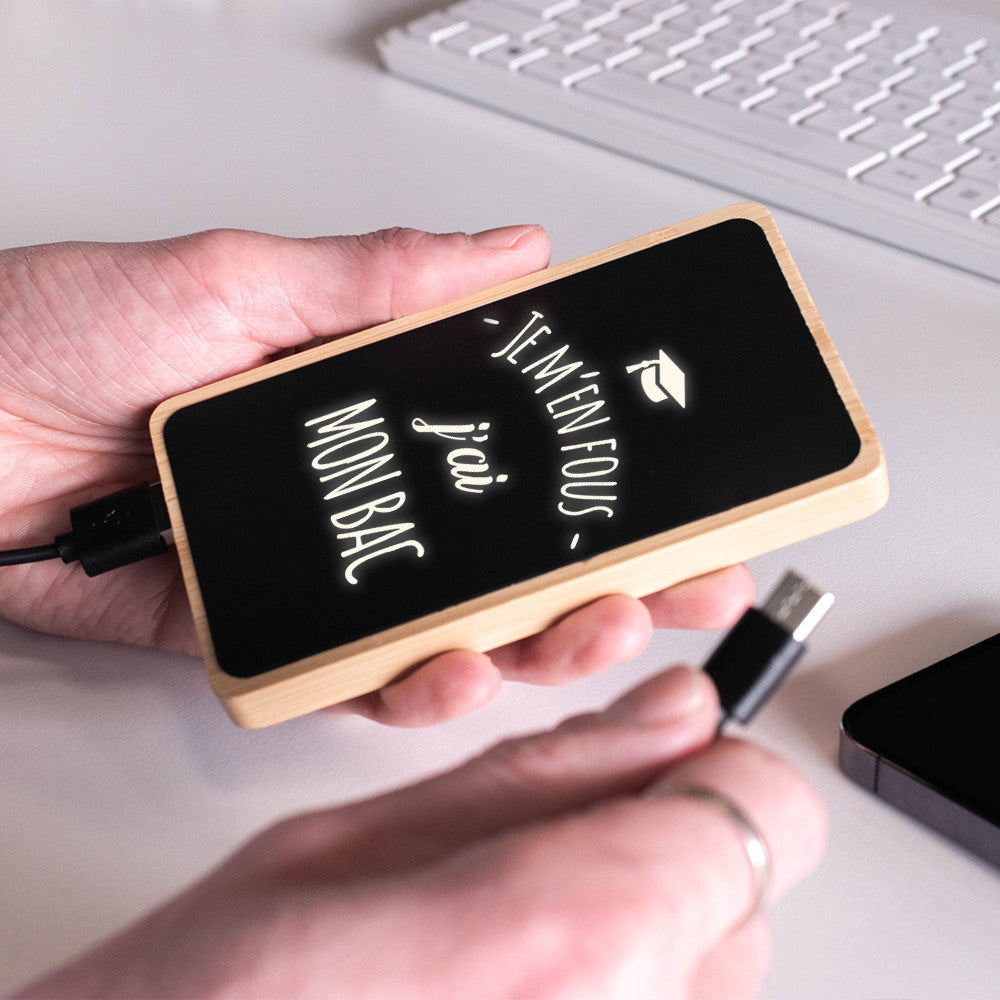 Batterie Lumineuse BAC et Diplômes à Personnaliser - Chargeur Personnalisé CadoMaestro