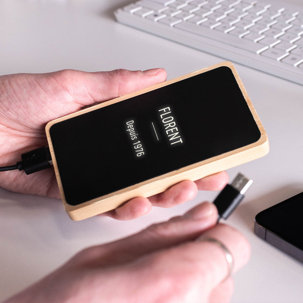 Batterie Lumineuse à Personnaliser - Chargeur Personnalisé CadoMaestro