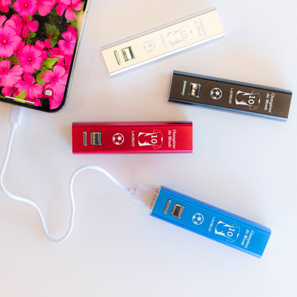 Batterie USB Maillot de Foot à Personnaliser - Chargeur Personnalisé