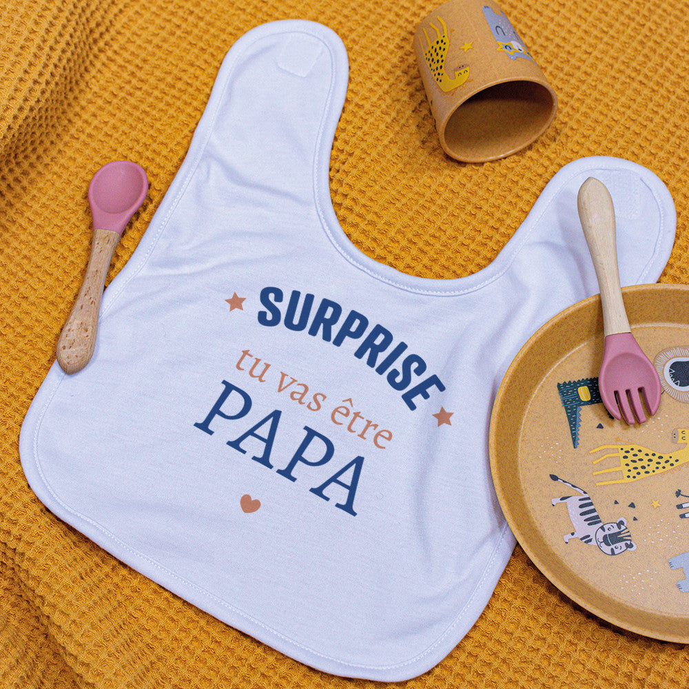 Bavoir Annonce Surprise à Personnaliser - Accessoires Bébé Personnalisés