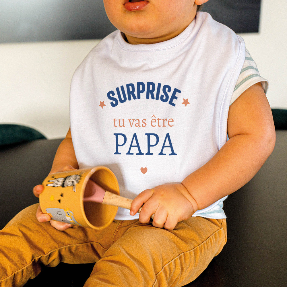 Bavoir Annonce Surprise à Personnaliser - Accessoires Bébé Personnalisés