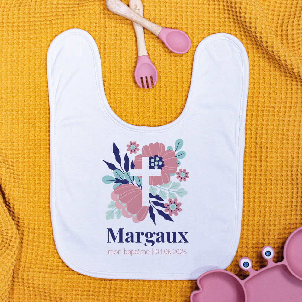 Bavoir Baptême à Personnaliser - Accessoires Bébé Personnalisés