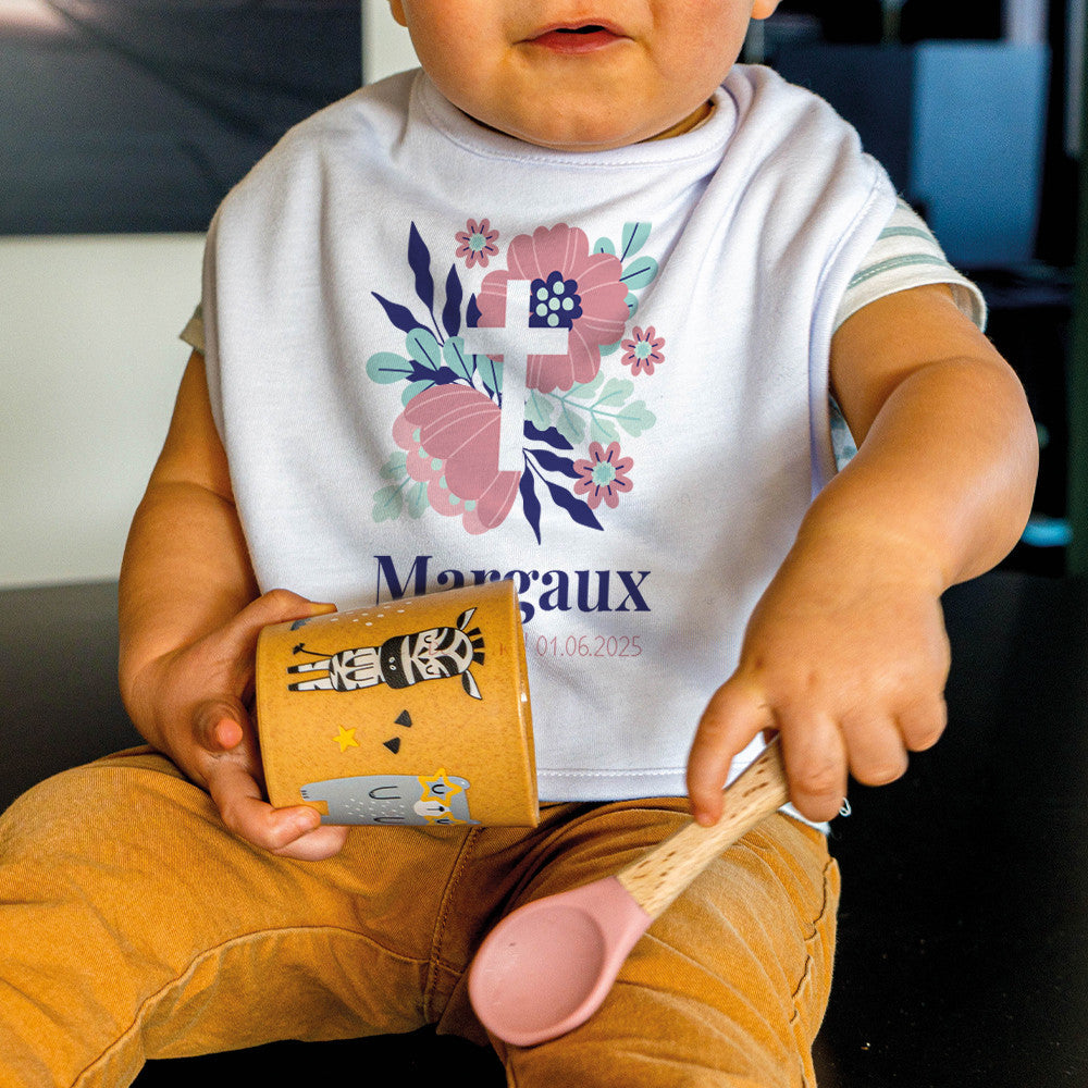 Bavoir Baptême à Personnaliser - Accessoires Bébé Personnalisés