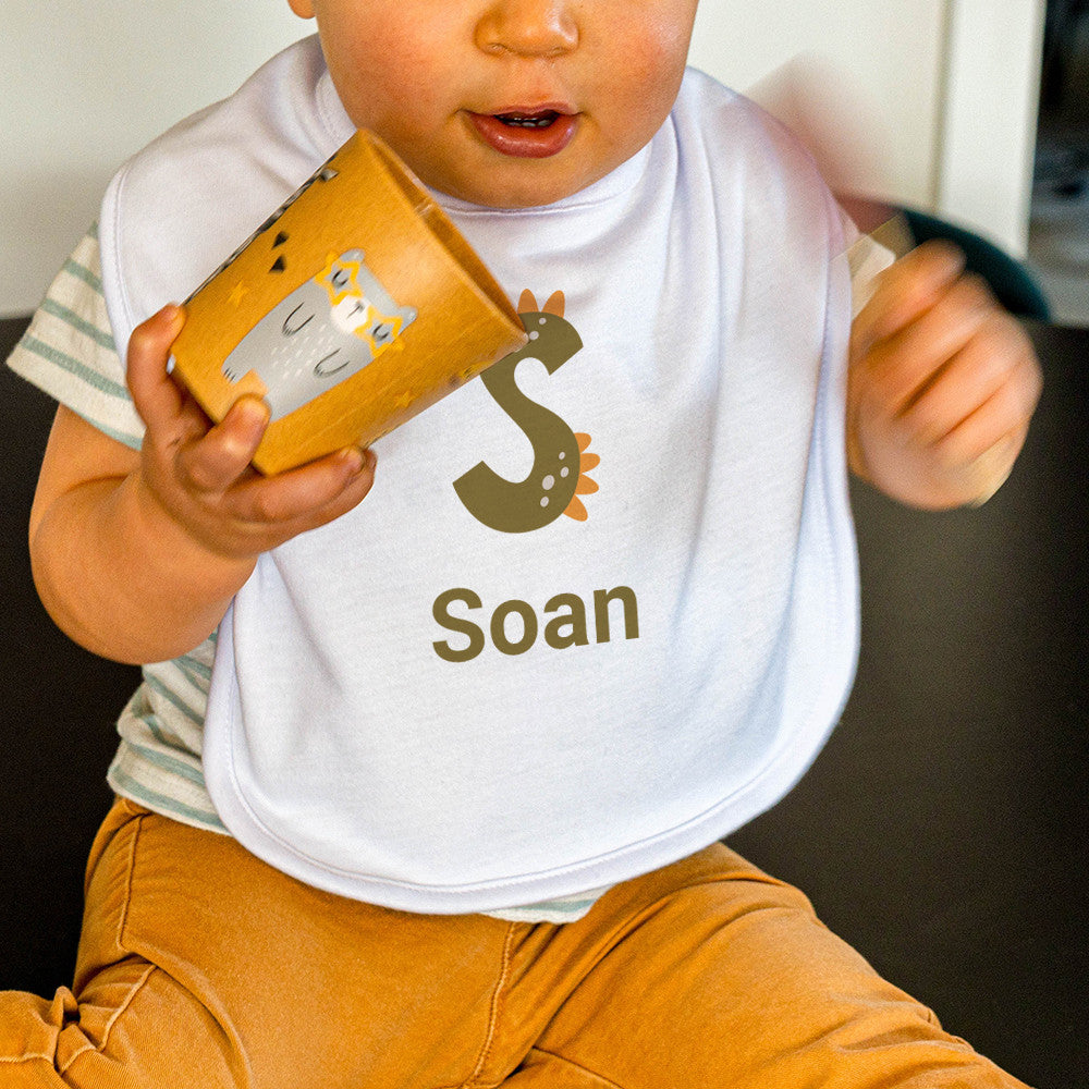 Bavoir Bébé Initiale à Personnaliser - Accessoires Bébé Personnalisés