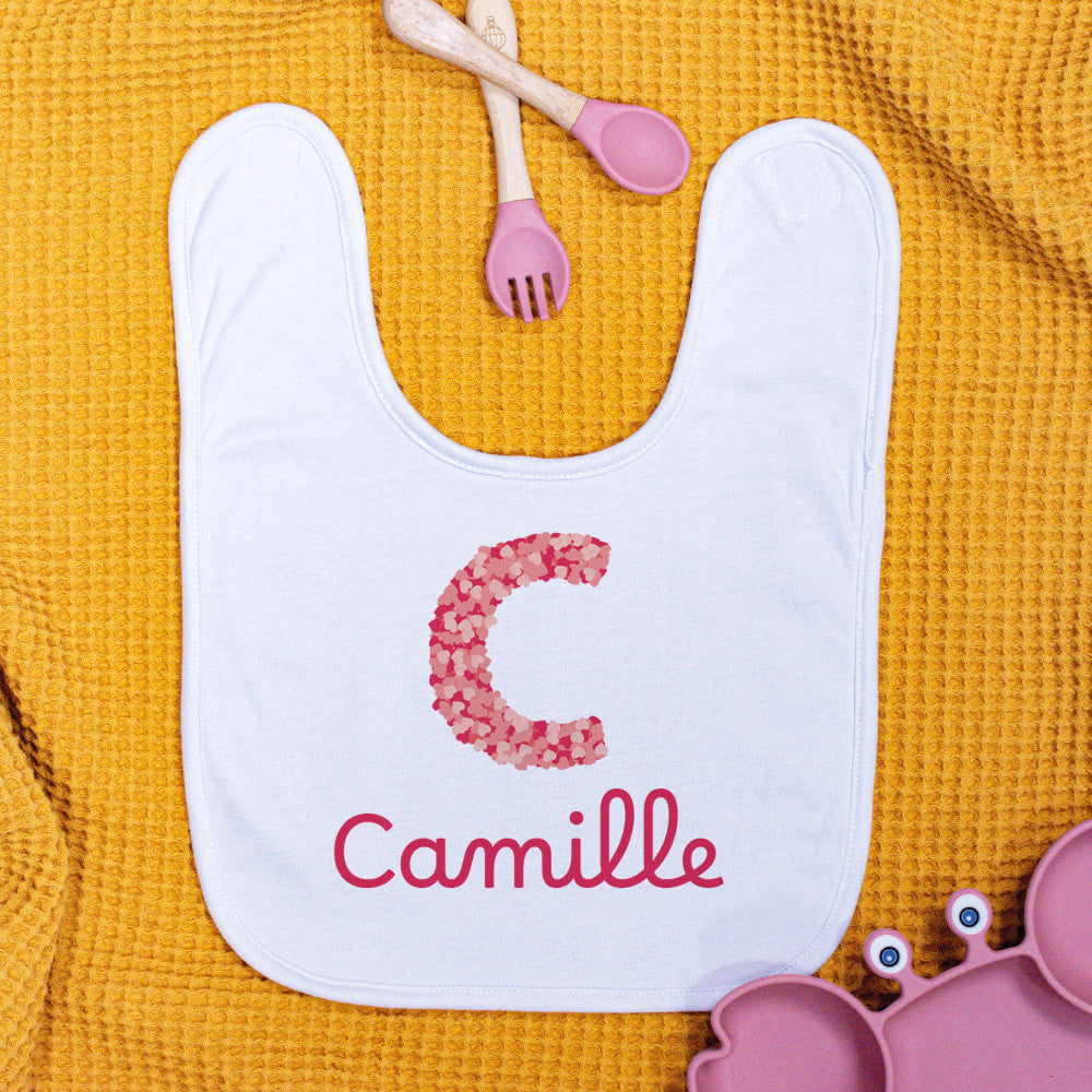 Bavoir Bébé Initiale à Personnaliser - Accessoires Bébé Personnalisés