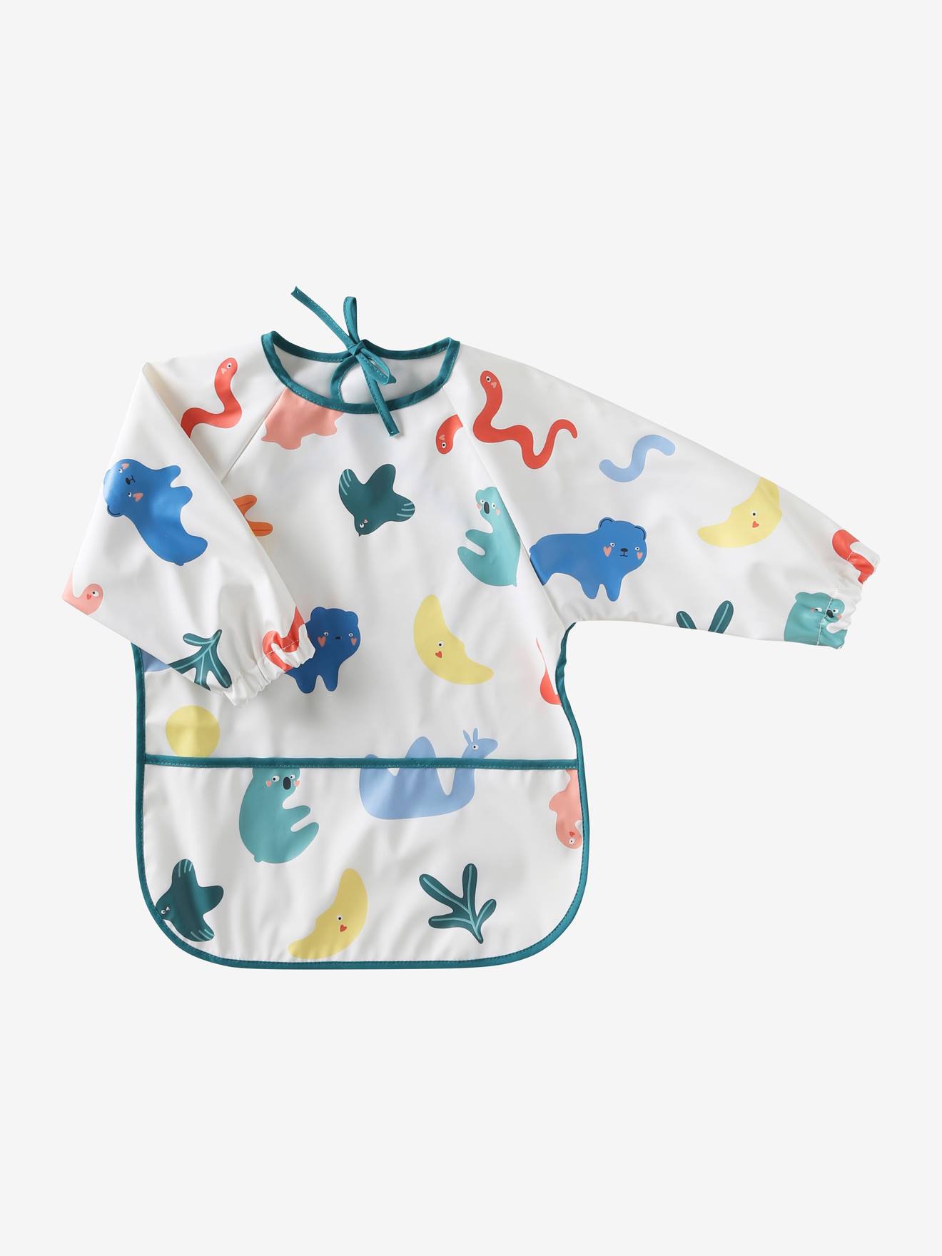Bavoir tablier manches longues multicolore
