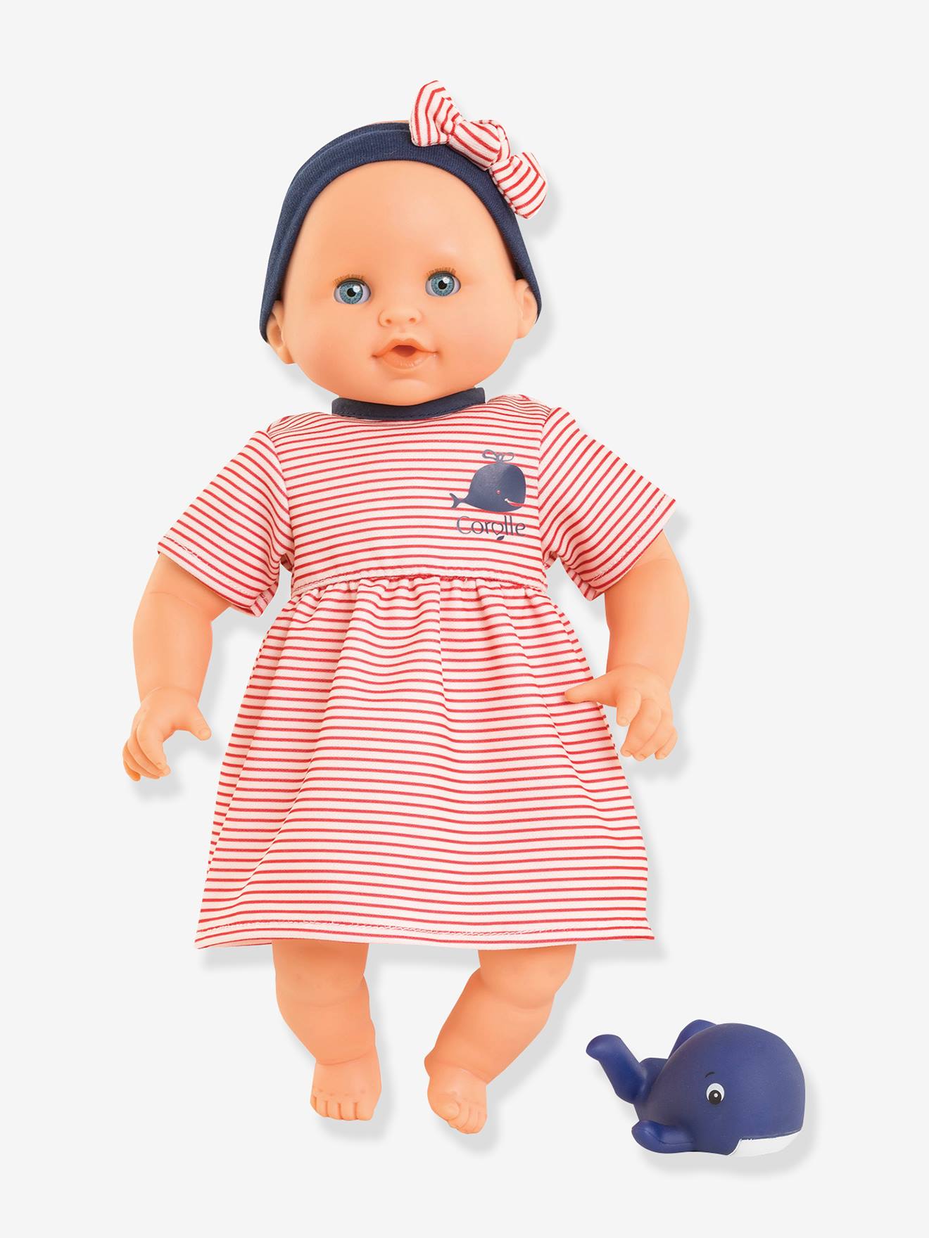 Bébé bain calypso - baleine rouge