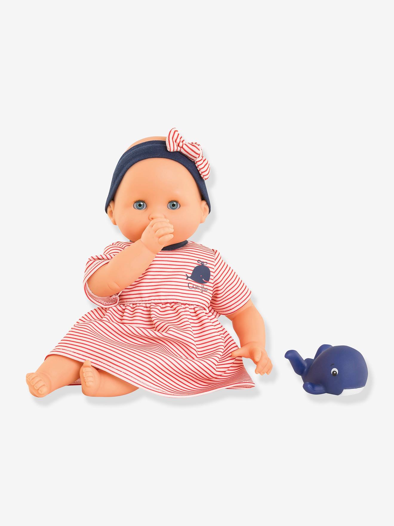 Bébé bain calypso - baleine rouge