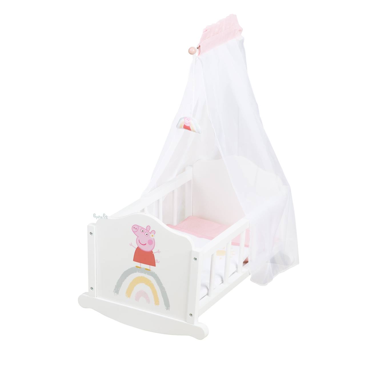 Berceau de poupée avec accessoires complets Peppa Pig blanc / Peppa Pig