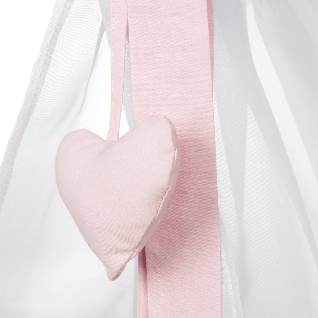 Berceau de poupée avec accessoires complets scarlett blanc / rose