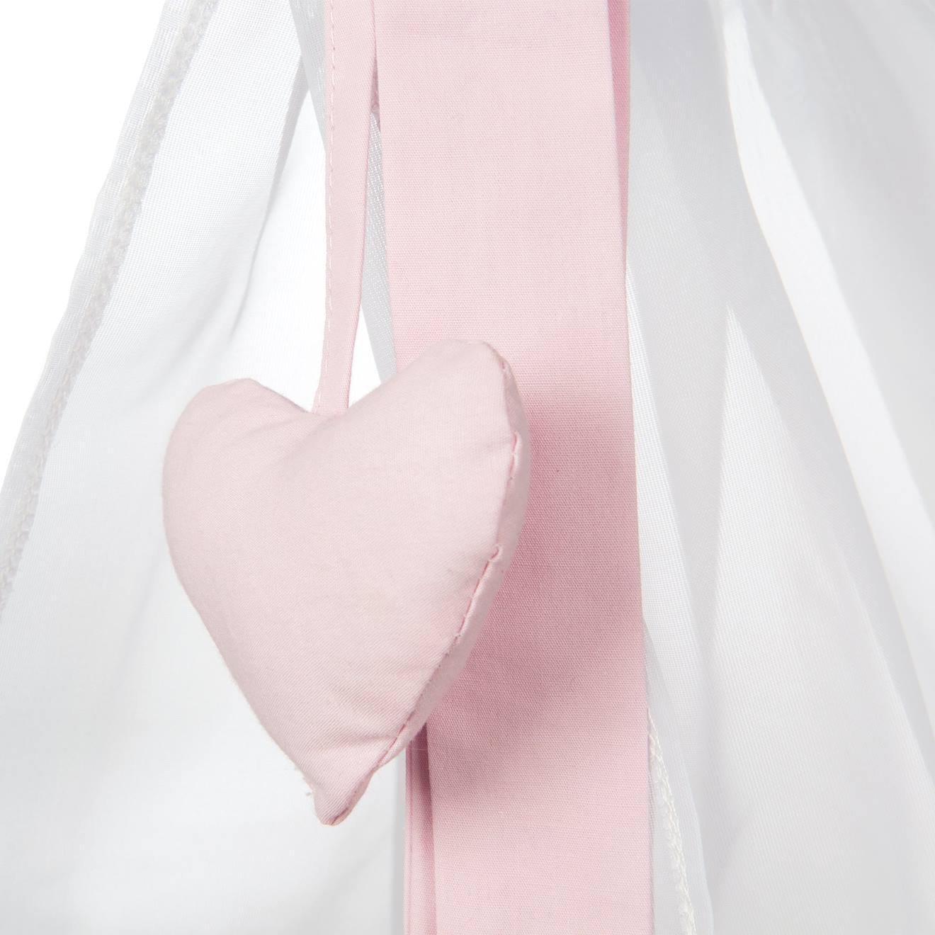 Berceau de poupée avec accessoires complets scarlett blanc / rose