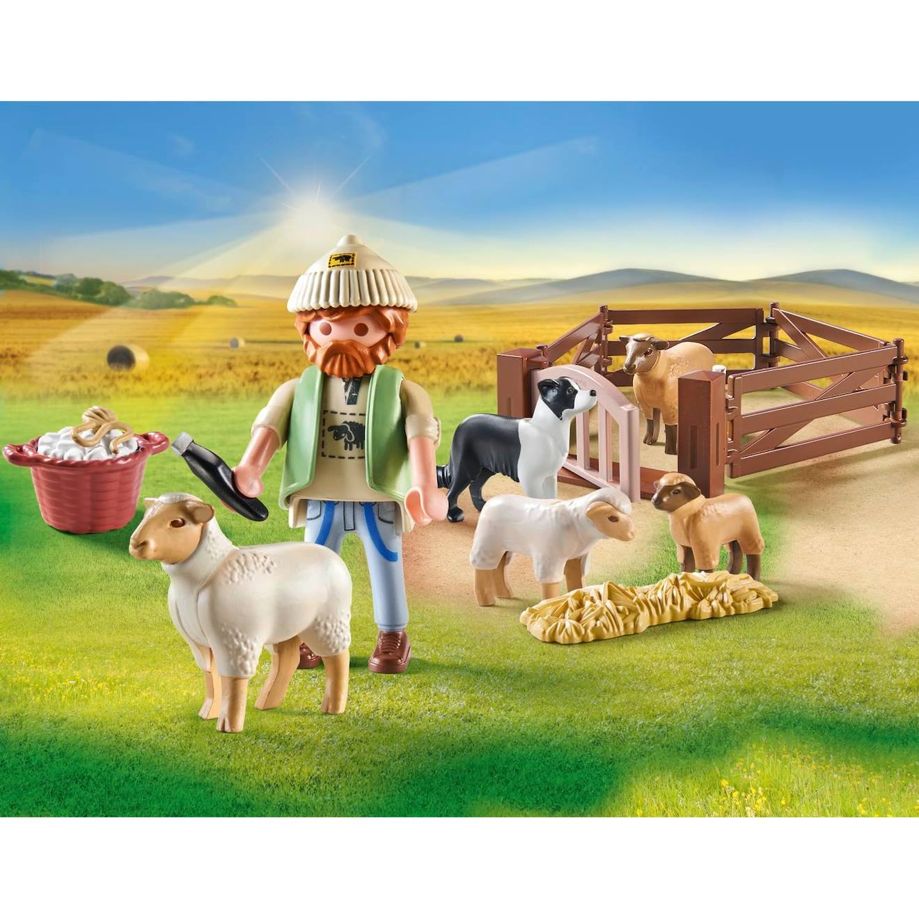 Berger avec moutons - country 71444 multicolore