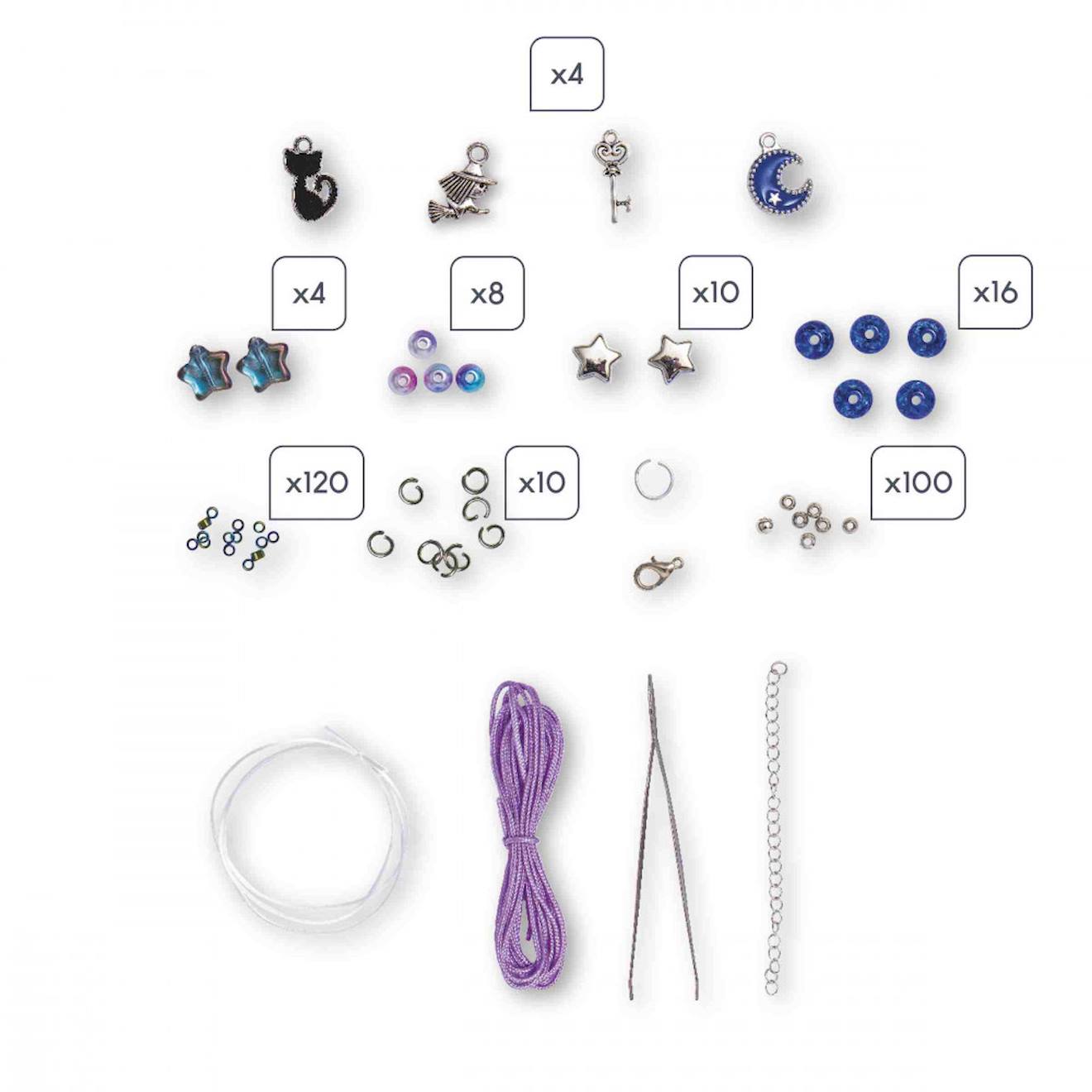Bijoux à créer, thème magie - magic school multicolore