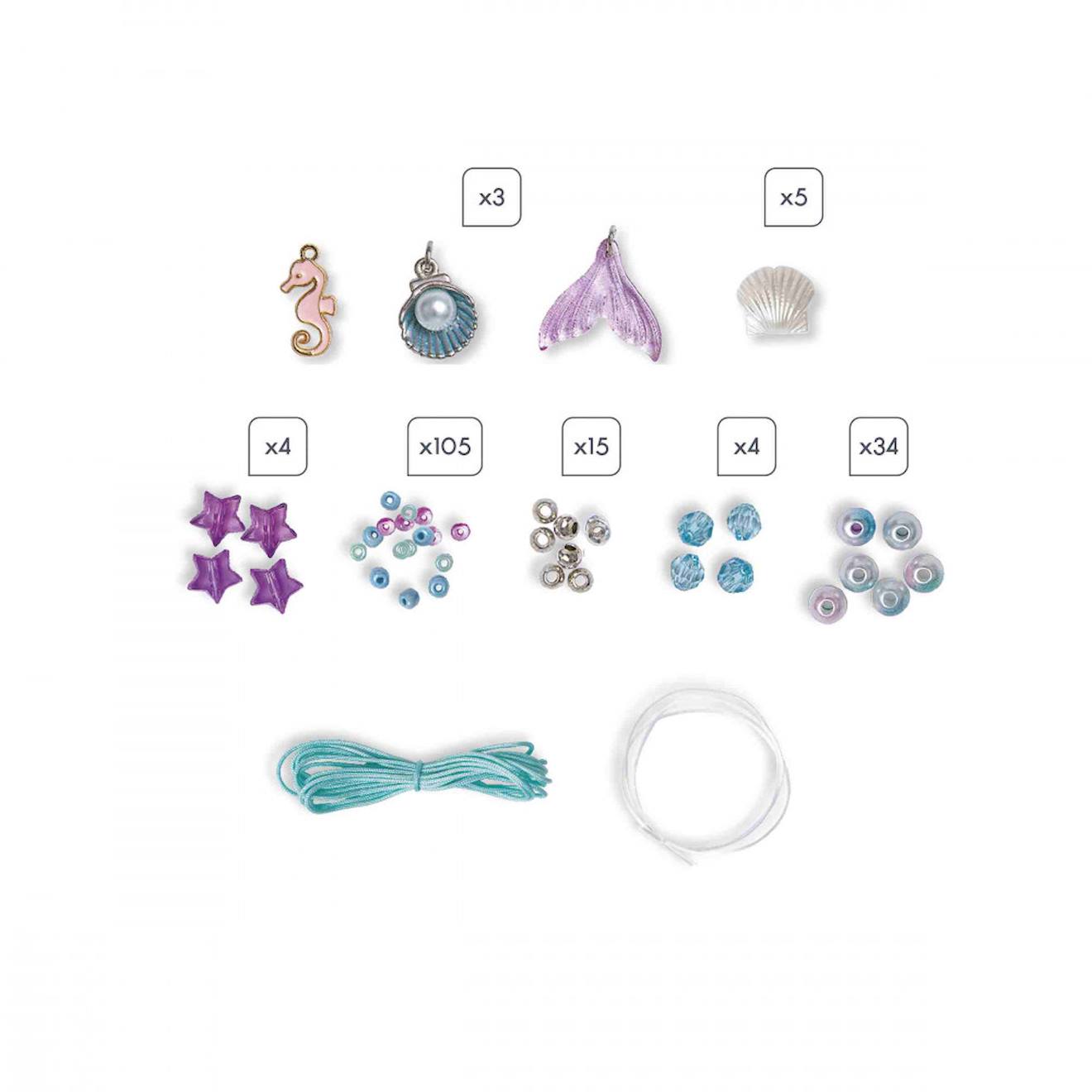 Bijoux a créer thème sirène - magic océan multicolore