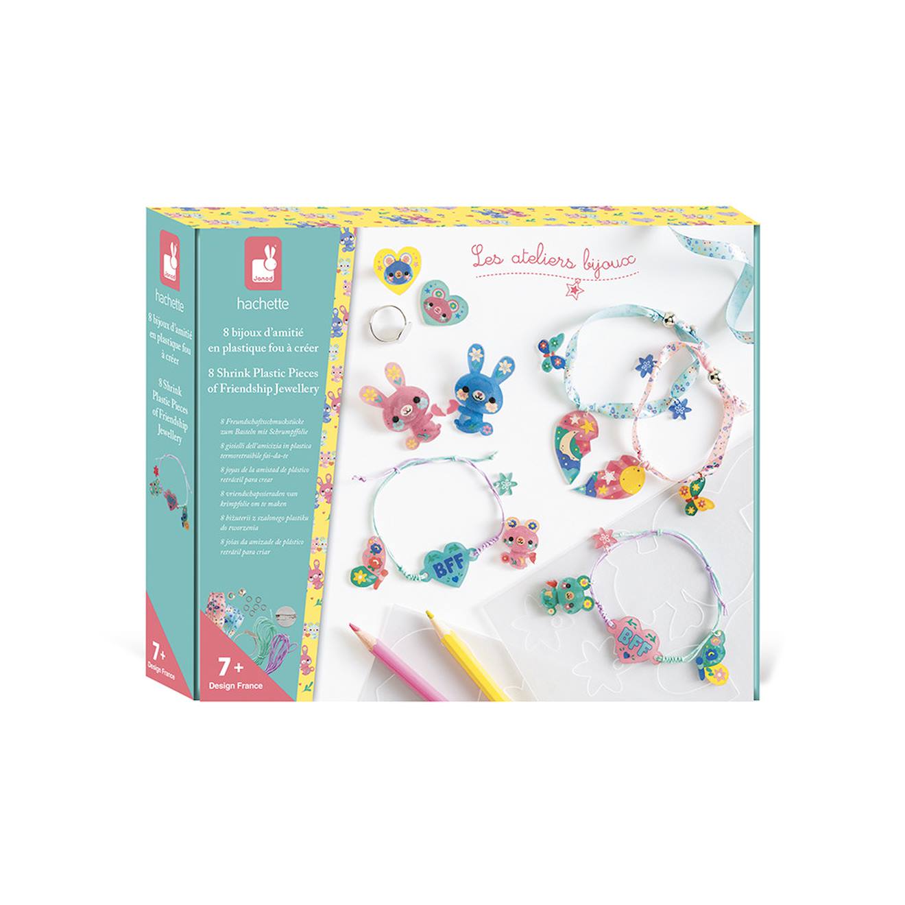 Bijoux d'amitié plastique fou à créer multicolore