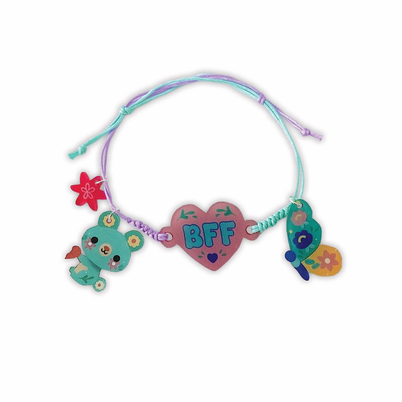 Bijoux d'amitié plastique fou à créer multicolore