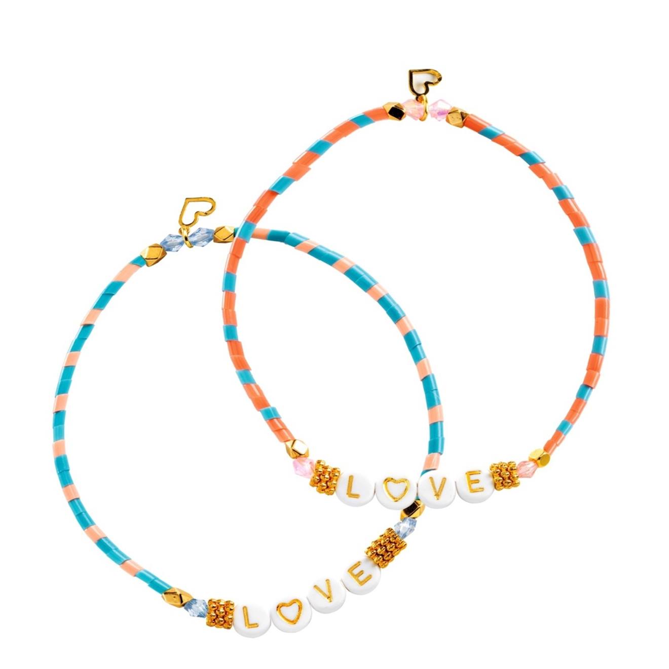 Bijoux duo bracelets lettres you & me multicolore