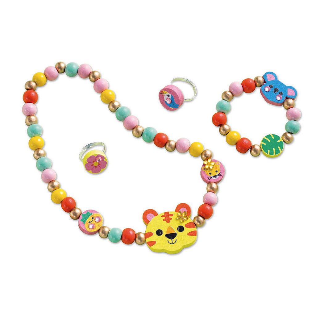 Bijoux en bois à créer - secret jungle multicolore
