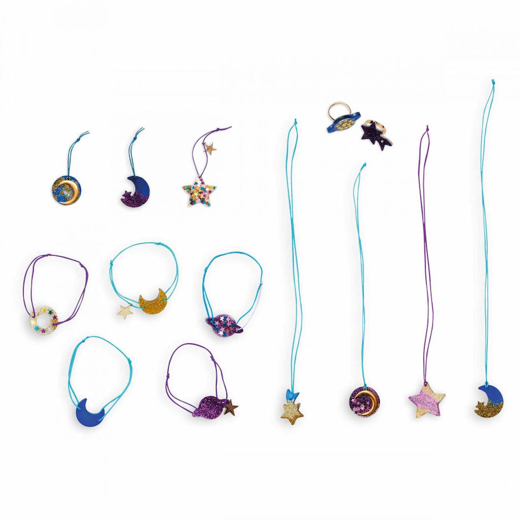 Bijoux en résine galaxy à créer multicolore