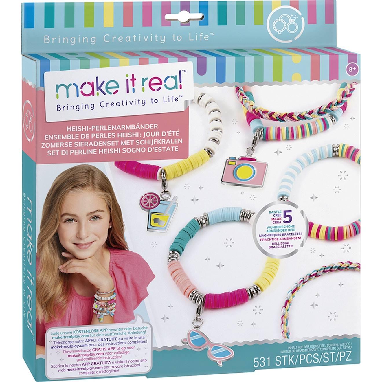Bijoux heishi jours d'été multicolore