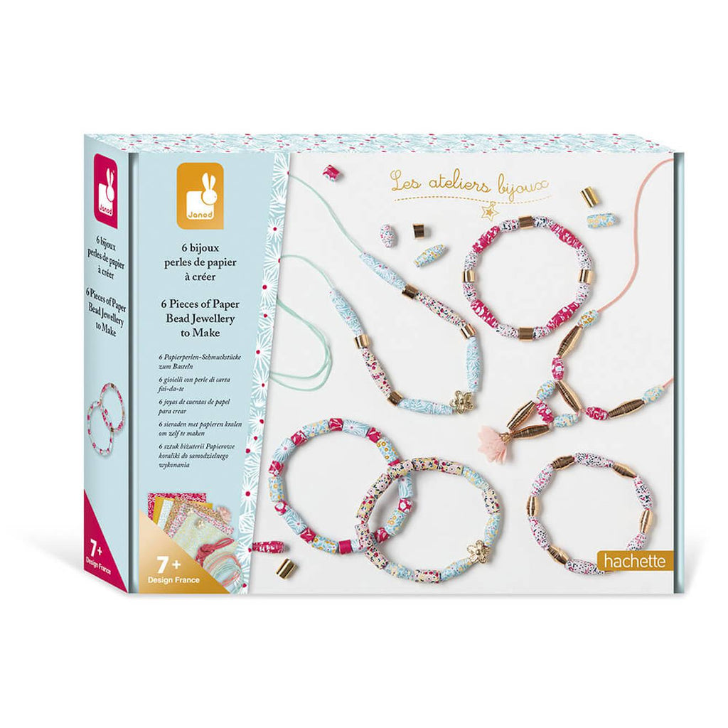 Bijoux perles de papier à créer rose