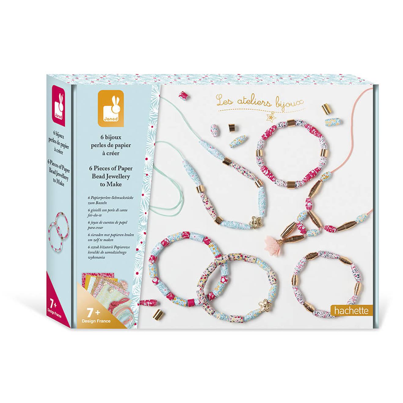 Bijoux perles de papier à créer rose