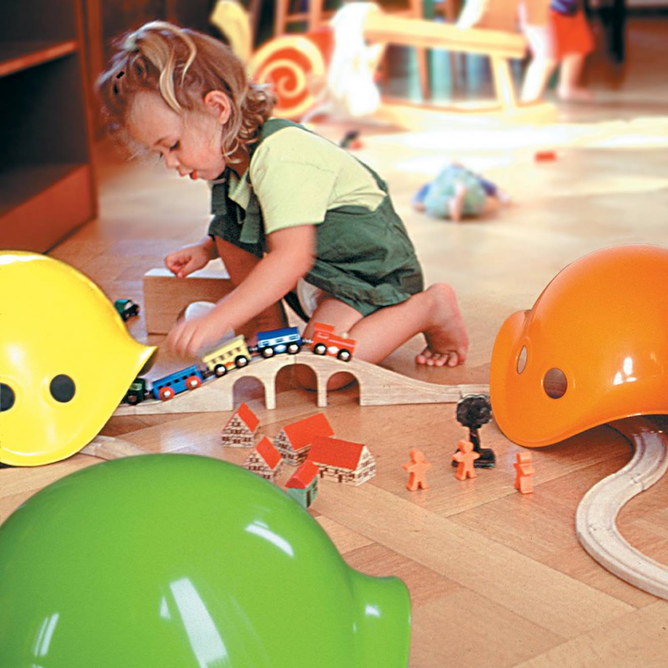 Bilibo jeu d'équilibre, jouet de motricité pour enfants orange