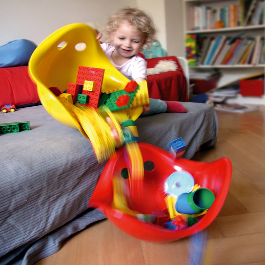 Bilibo jeu d'équilibre, jouet de motricité pour enfants rouge