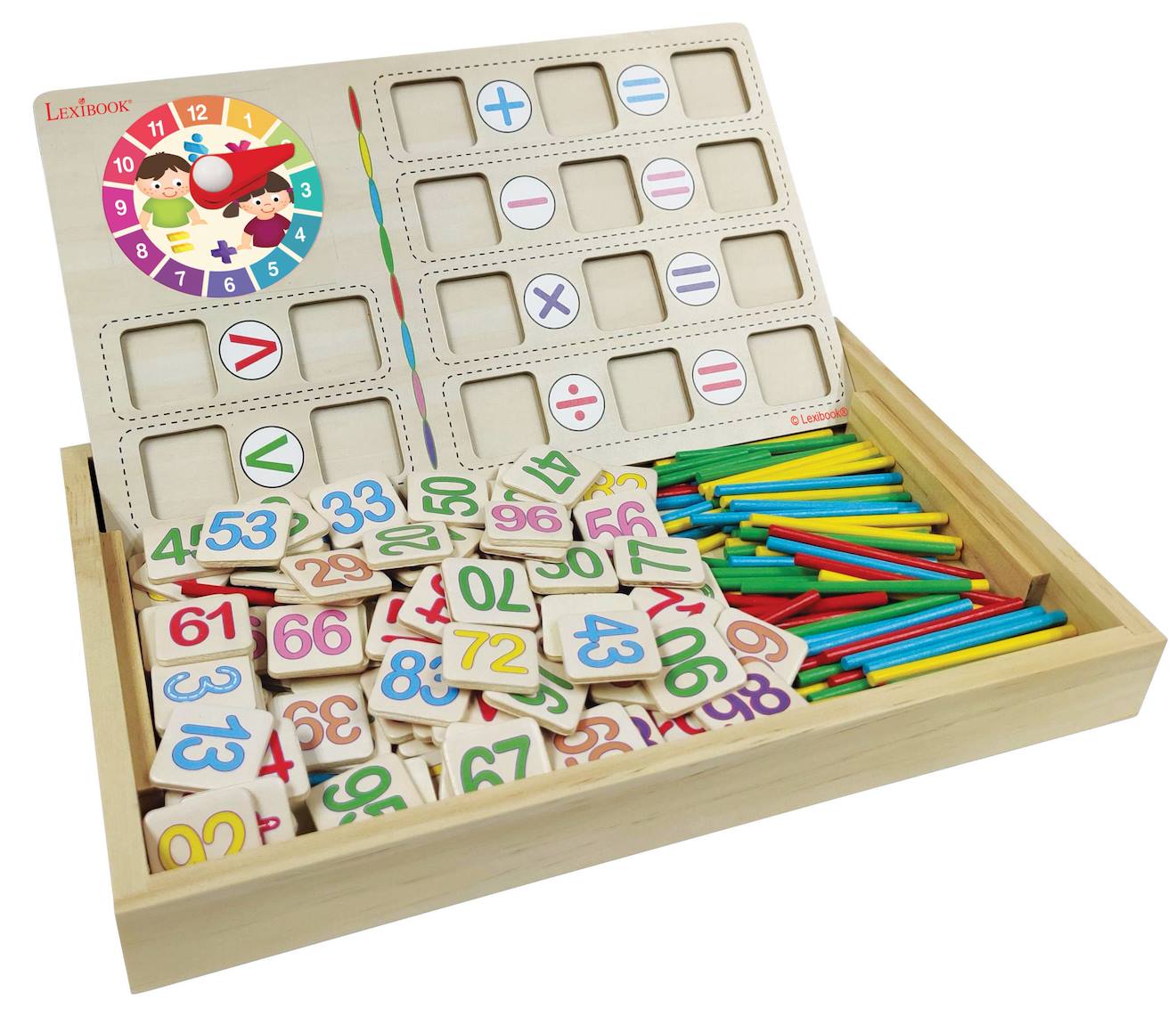 Bio toys l'école des maths - jeu en bois beige