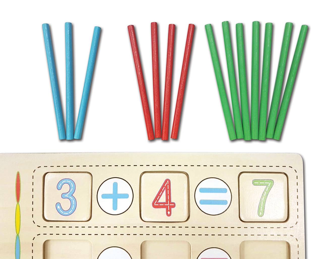 Bio toys l'école des maths - jeu en bois beige