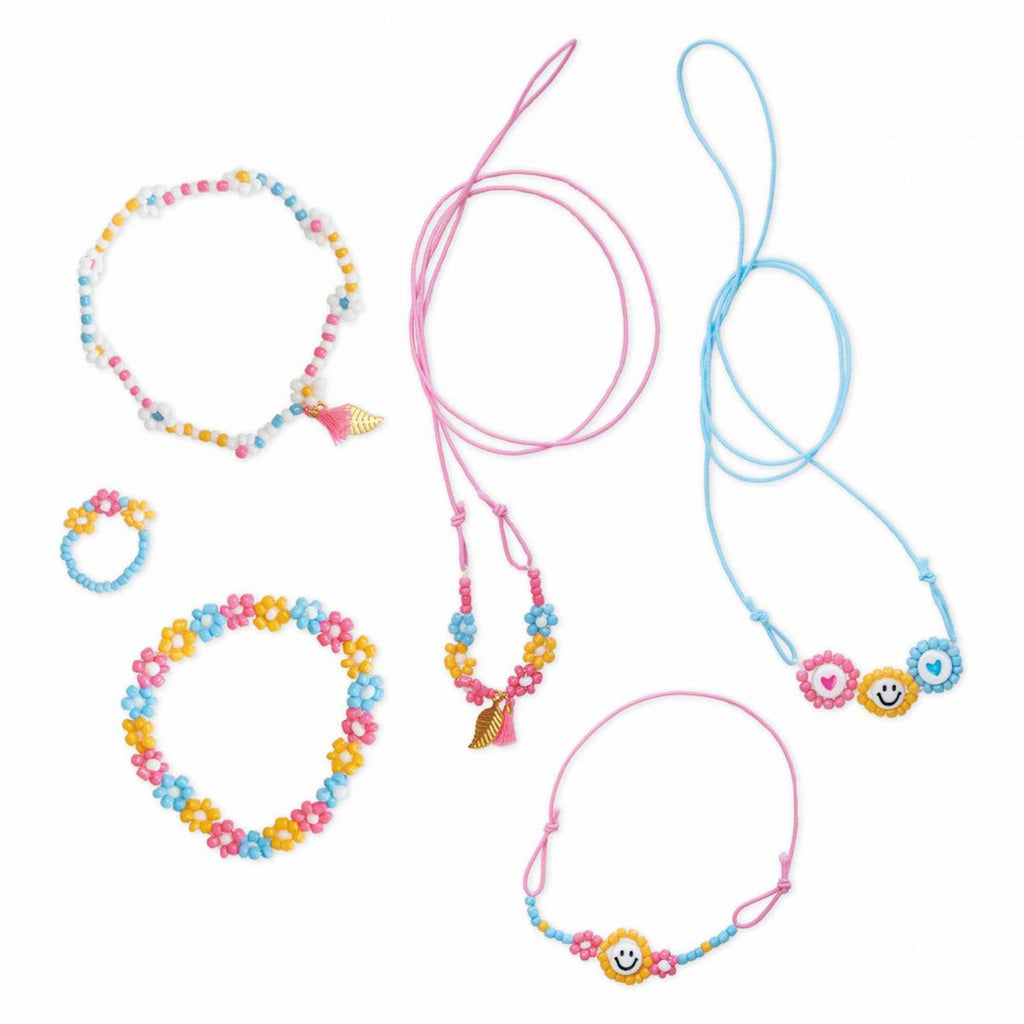 Bjjoux fleurs en perles multicolore