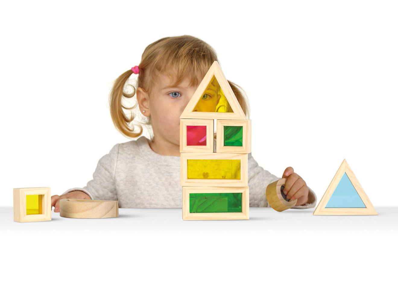 Blocs colorés beige