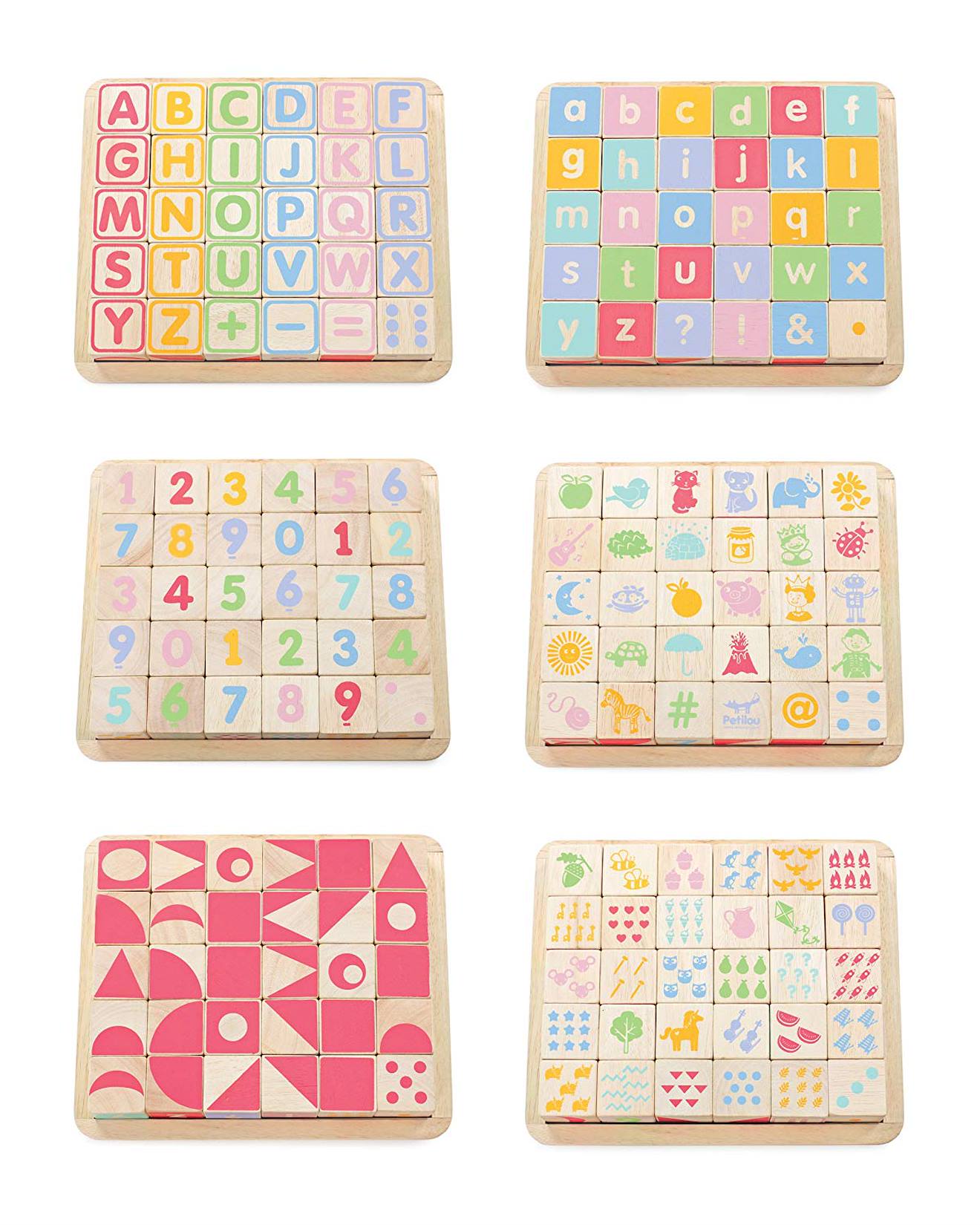 Blocs en bois abc beige