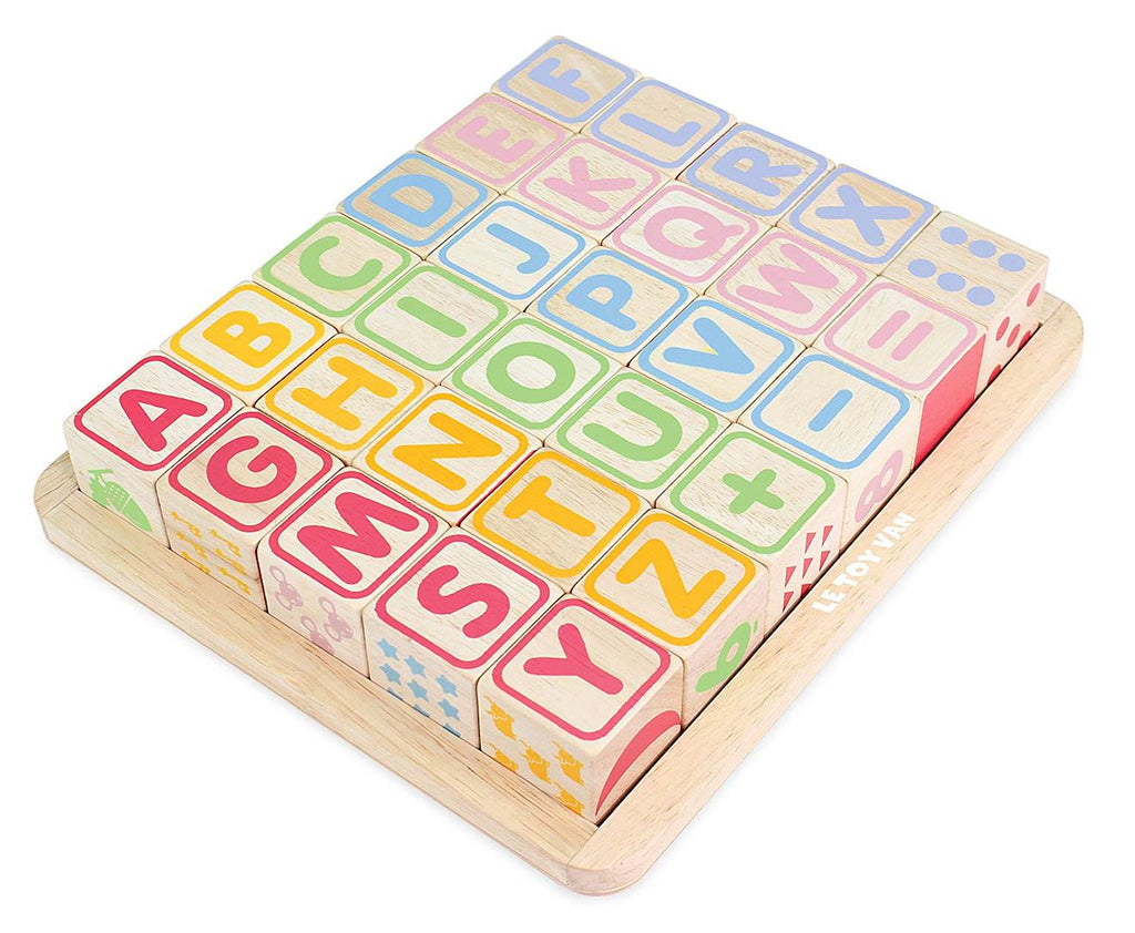 Blocs en bois abc beige