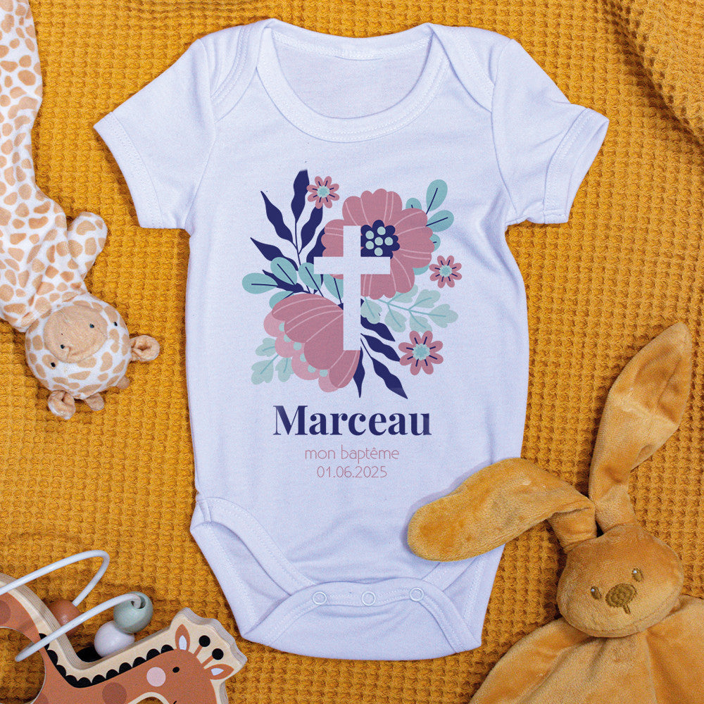 Body Bébé Baptême à Personnaliser - Accessoires Bébé Personnalisés