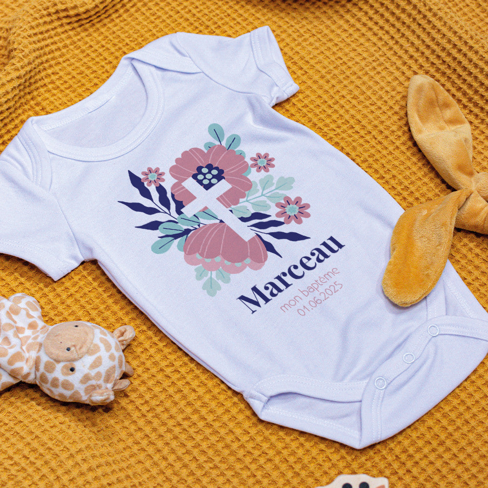 Body Bébé Baptême à Personnaliser - Accessoires Bébé Personnalisés