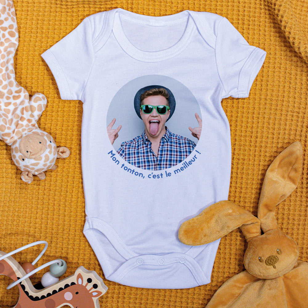 Body Bébé Photo à Personnaliser 6-12 Mois - Accessoires Bébé Personnalisés