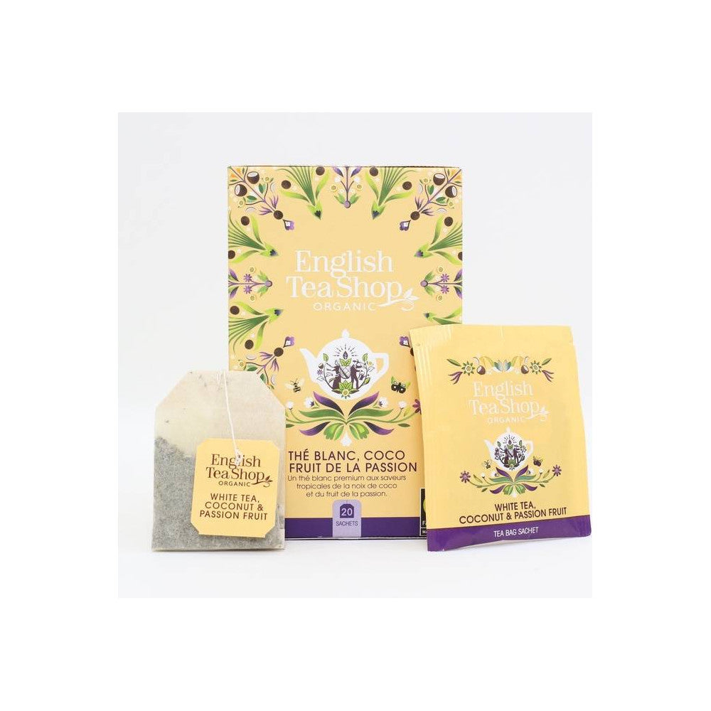 Boîte 20 Sachets Thé Blanc Coco Fruit de la Passion - Ustensiles de Cuisine
