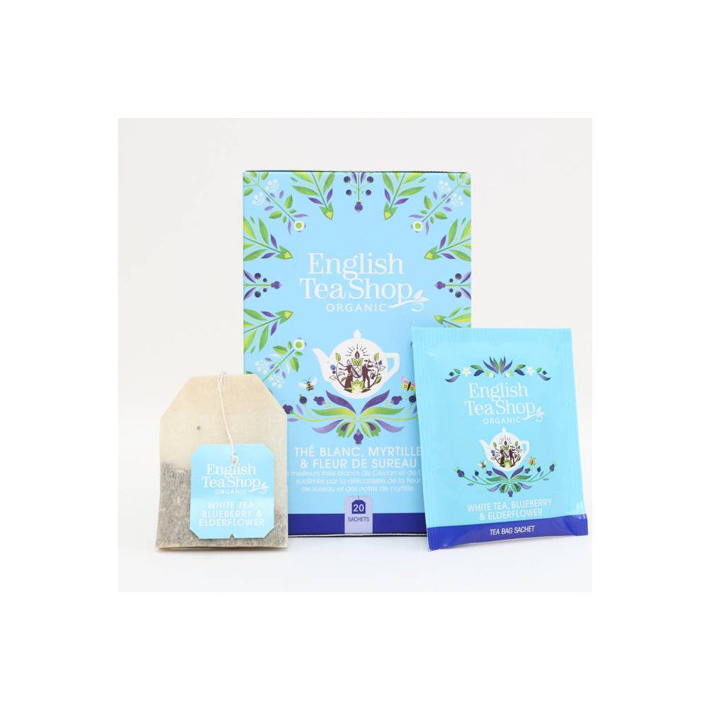 Boîte 20 Sachets Thé Blanc Myrtille et Fleurs de Sureau - Ustensiles de Cuisine