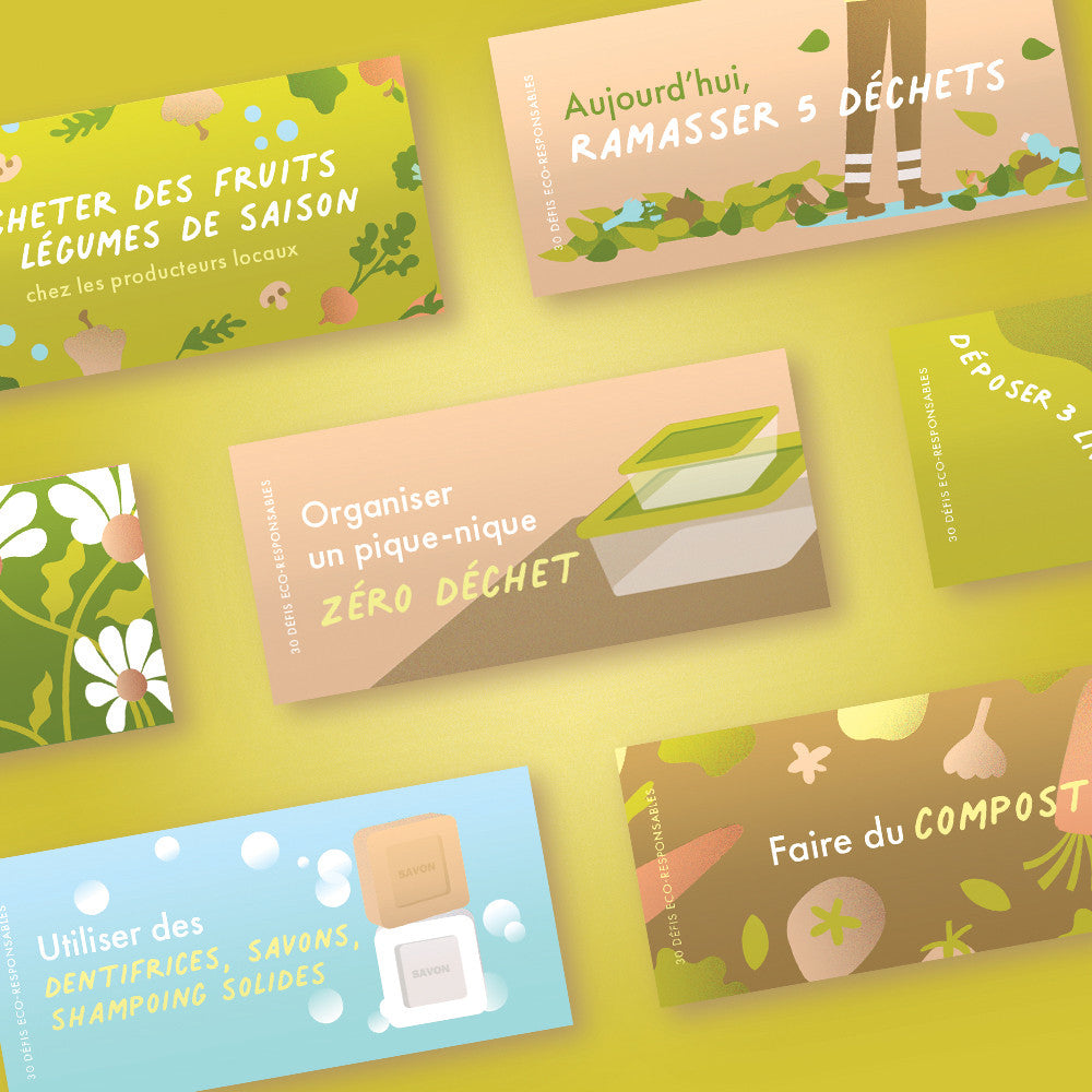 Boîte 30 Défis Eco-responsables - Jeu de Défis
